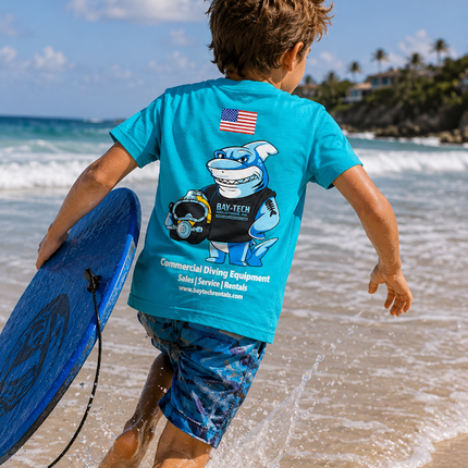 Bay-Tech Industries Shark T-Shirt (Youth) - Tahiti Blue