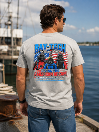 Living the American Dream T-Shirt - Heather Silk