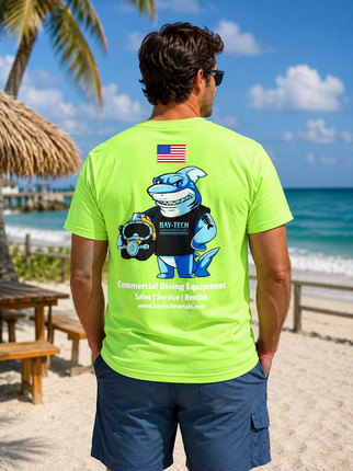 Bay-Tech Industries Shark T-Shirt - Neon Green