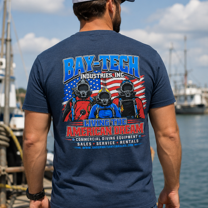 Living the American Dream T-Shirt - Heather Midnight Navy