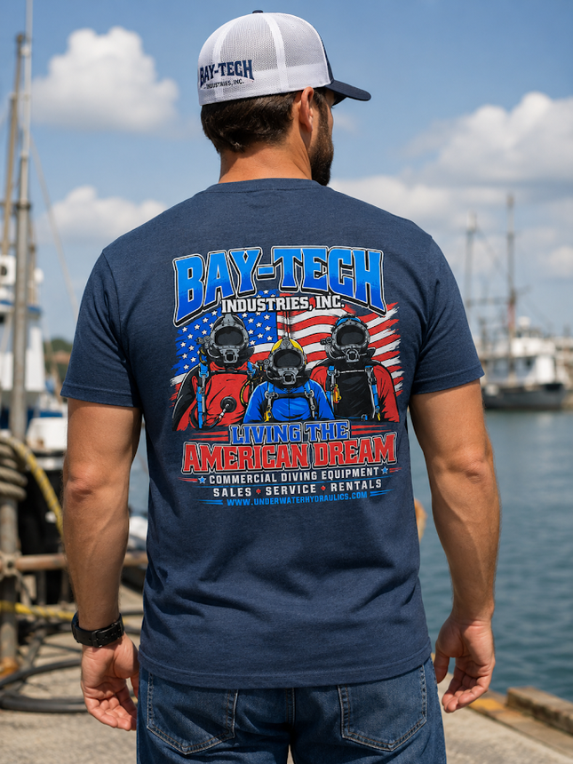 Living the American Dream T-Shirt - Heather Midnight Navy