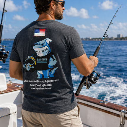 Bay-Tech Industries Shark T-Shirt - Charcoal