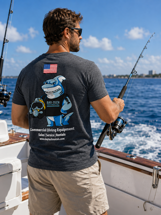 Bay-Tech Industries Shark T-Shirt - Charcoal