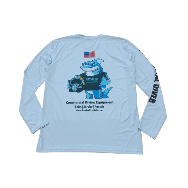 Bay-Tech Industries Shark Long Sleeve Sun Shirt - Blue