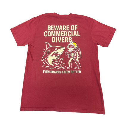 Beware of Commercial Divers T-Shirt (Red)