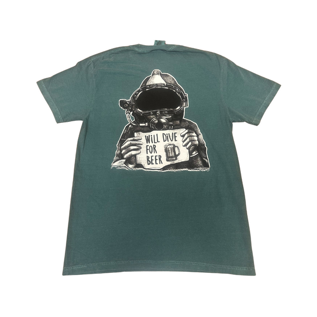 Dive For Beer T-Shirt - Emerald