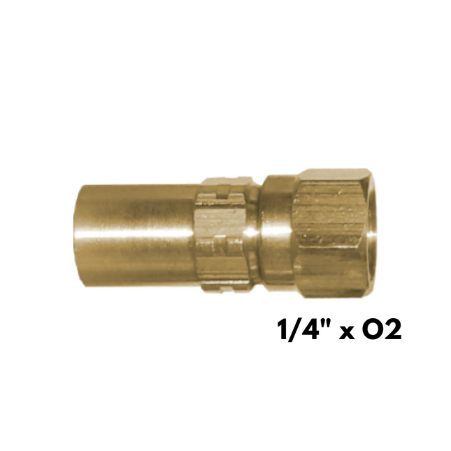Lenz 99R (1/4" x O2) Reusable Fitting for 1/4" Pneumo Hose