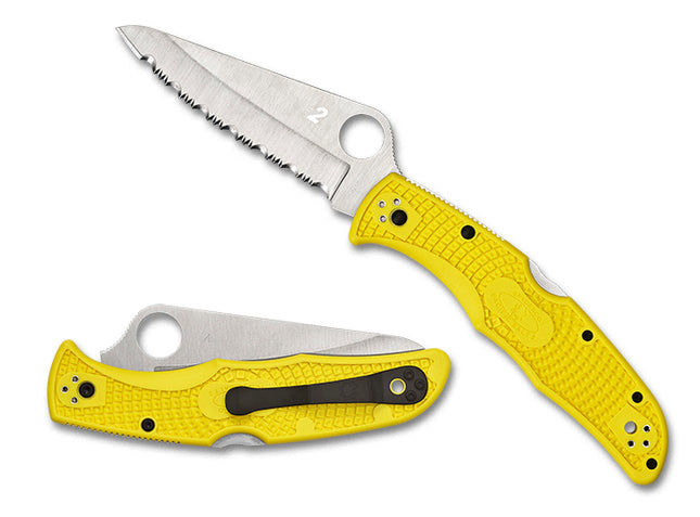 Spyderco Pacific Salt (Serrated Edge/Yellow) - C91SYL2