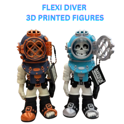 Flexi Skull Divers – 3D Printed Collectibles