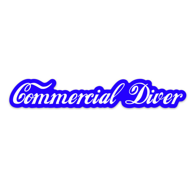 Commercial Diver Sticker (Blue)