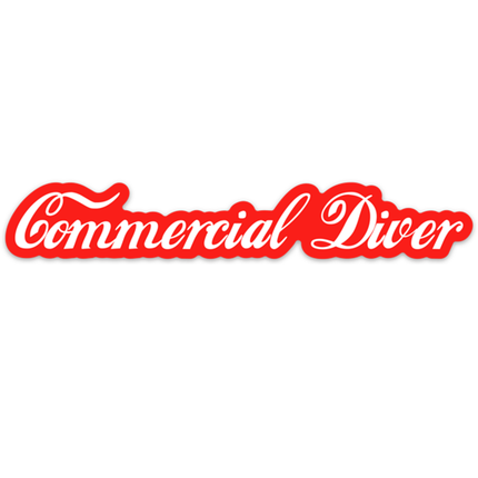 Commercial Diver Sticker (Red)