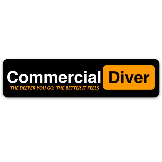 Commercial Diver Sticker (The Deeper, The Better)