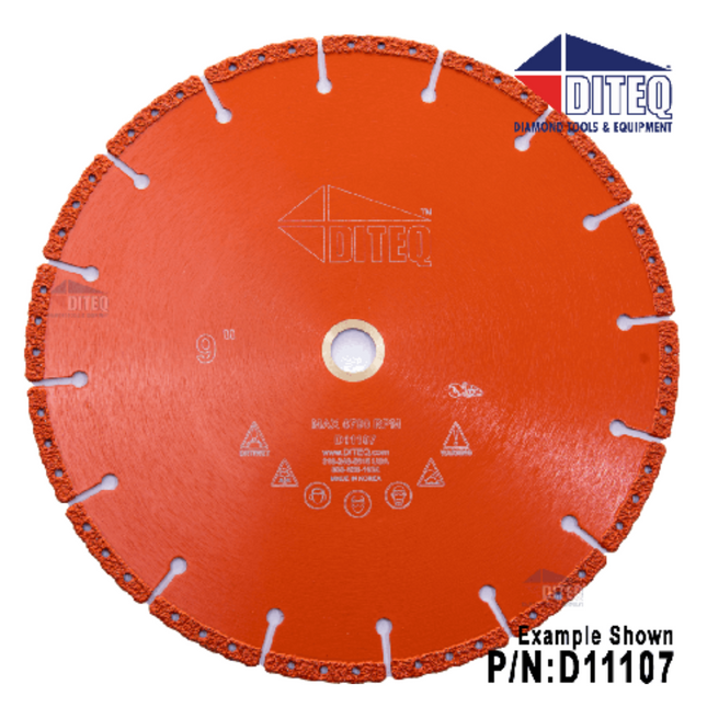 Diteq 9" D-23 Rescue Cut Off / Grinder Saw Blade