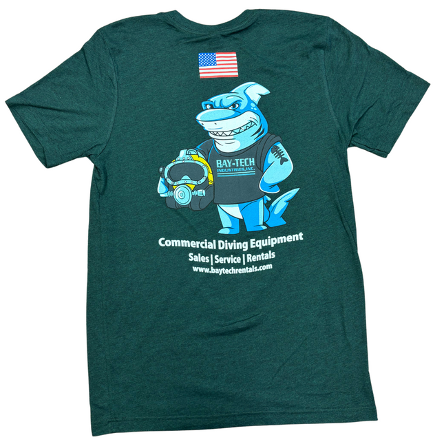 Bay-Tech Industries Shark T-Shirt (Heather Emerald)