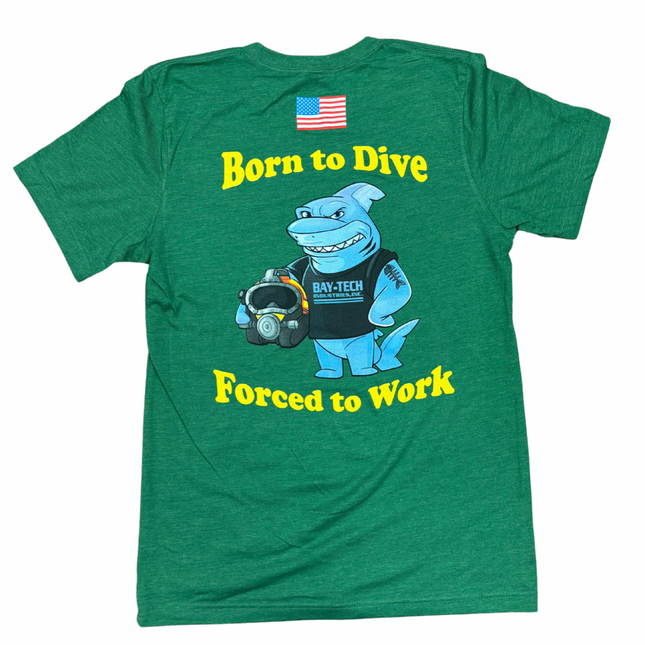 Commercial Diver Shark T-Shirt (Green)