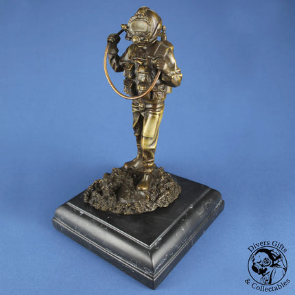 Kirby Morgan Superlite 17B Diver Model in Solid Bronze on Granite Base