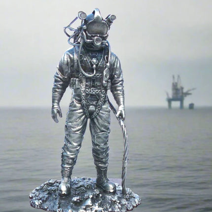Kirby Morgan Superlite 17B Commercial Diver Pewter Statuette (Large)