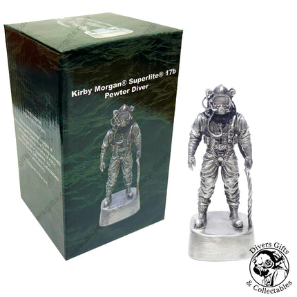 Kirby Morgan Superlite 17B Commercial Diver Pewter Statuette (Small)