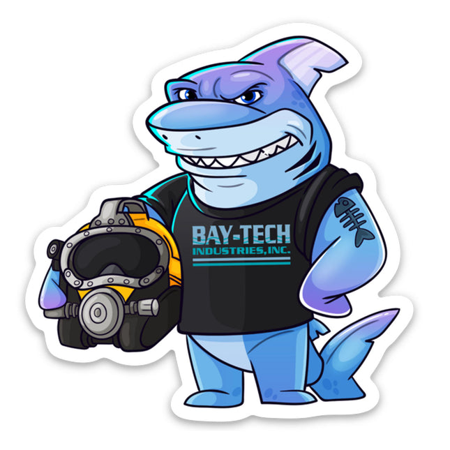 Commercial Diving Shark Sticker