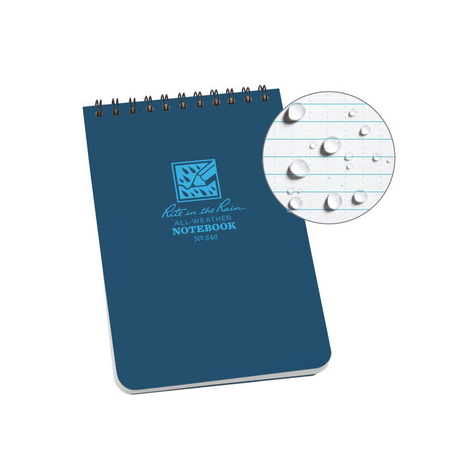 Rite In The Rain Top Spiral 4" x 6" Notebook (Blue)