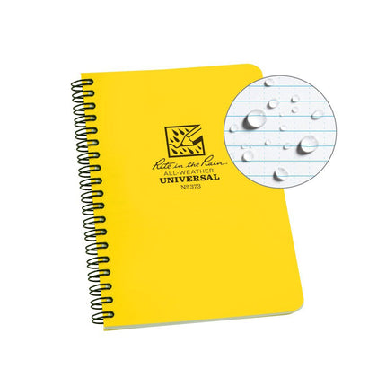 Rite In The Rain Side Spiral 4" x 6" Notebook (Yellow)