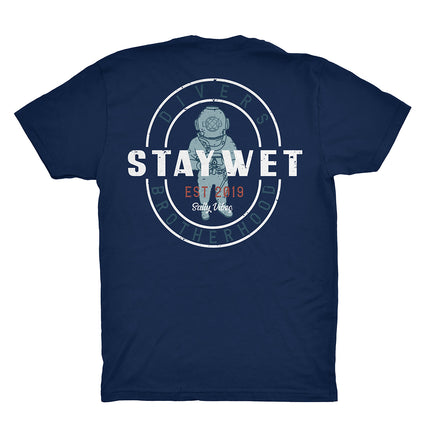 Stay Wet Blue Diver T-Shirt (Navy)