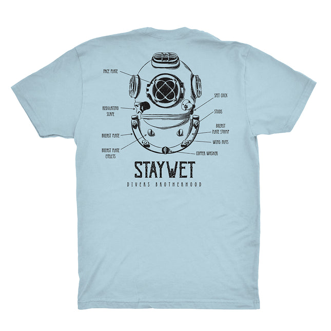 Stay Wet Blueprint T-Shirt (Stonewash)