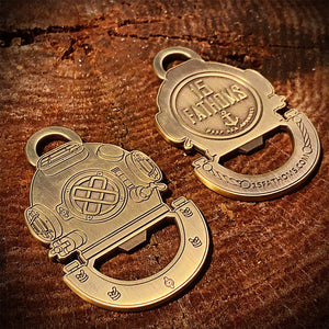15 Fathoms Mark V Key Chain Bottle Opener (Brass)