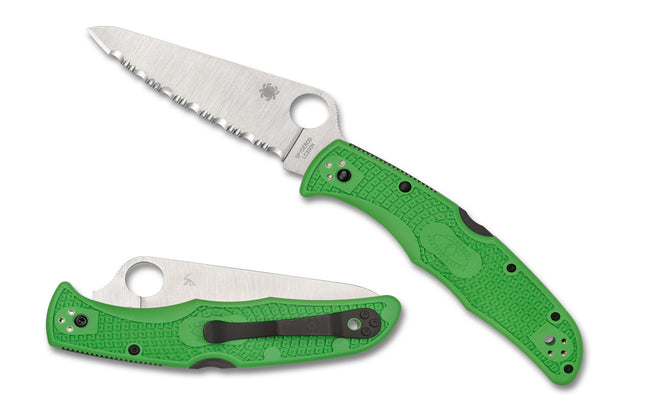 Spyderco Pacific Salt (Serrated Edge/Green) - C91FSGR2