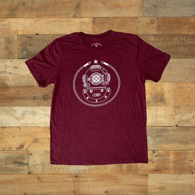 15 Fathoms Iconic MK-5 T-Shirt (Maroon)