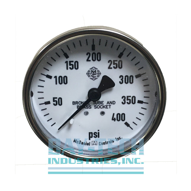 0-400 PSI 2.5" Dry Pressure Gauge - 1/4" MNPT Center Back Mount - J7HL