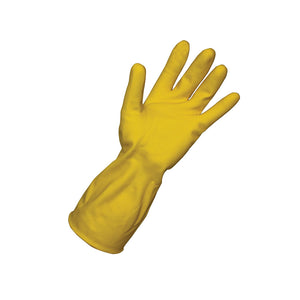 12" Yellow Latex Gloves