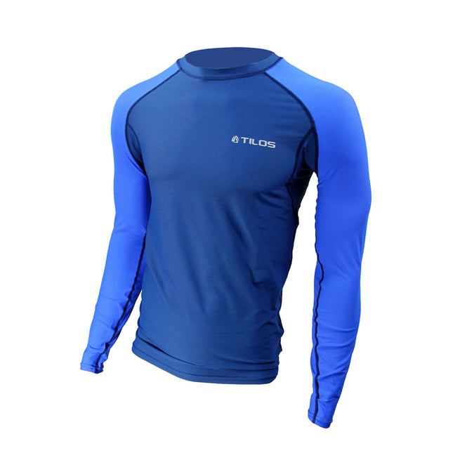 Tilos Blue 6oz Men's Long Sleeve Rash Guard