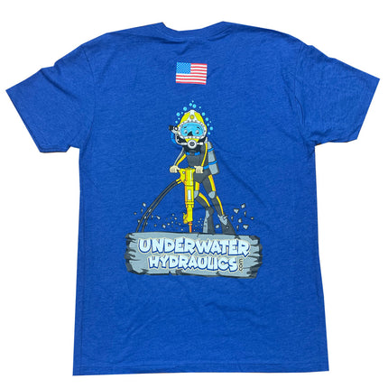 Underwater Hydraulics Breaker T-Shirt - Royal Blue