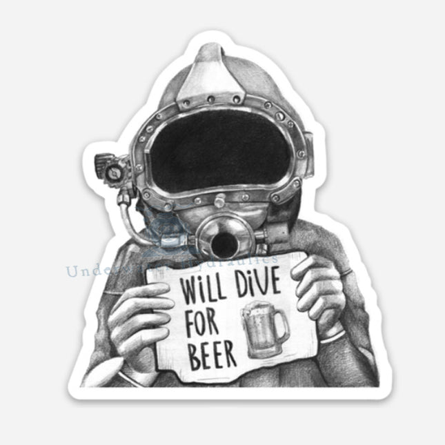 Dive For Beer Sticker